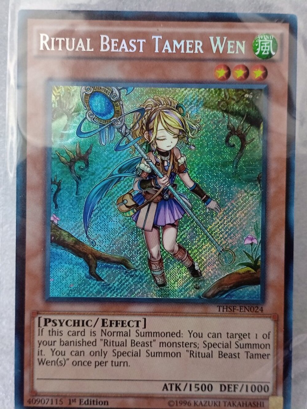 Ritual Beast Tamer Wen THSF-EN024 The Secret Forces Yu-Gi-Oh 1st Edition NM